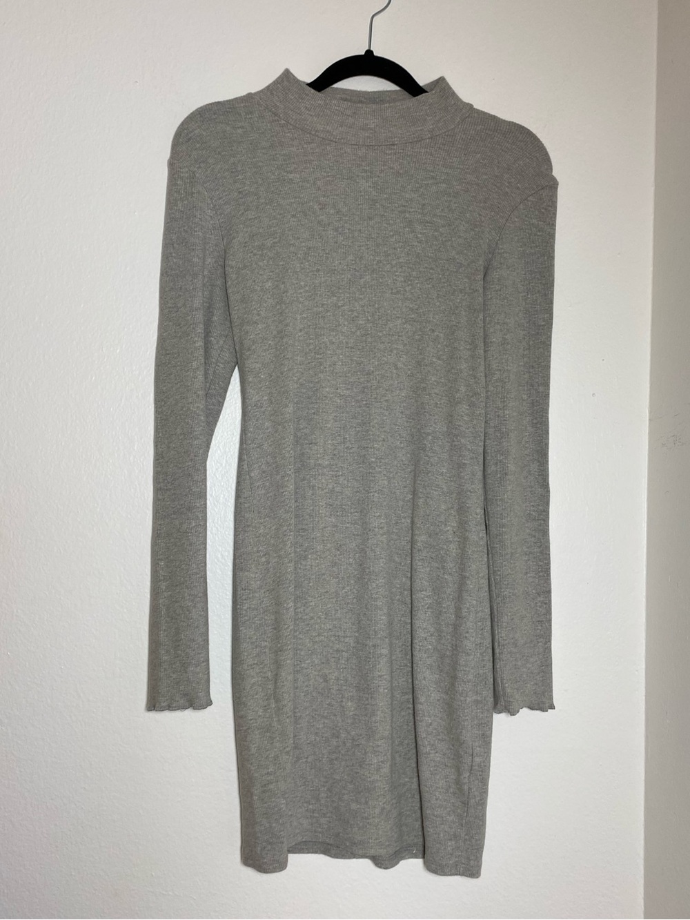 Abercrombie & Fitch Grey Gray Long Sleeve Mock Neck Mini Dress Size Medium